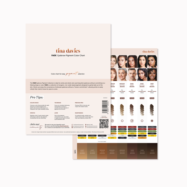 ‍FADE Eyebrow Pigment Color Chart (100% off)